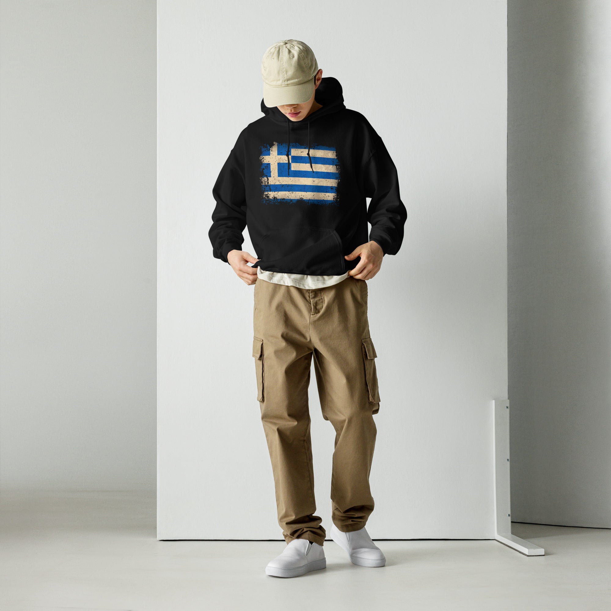 Infinite Variations - Greek Distressed - Unisex Hoodie