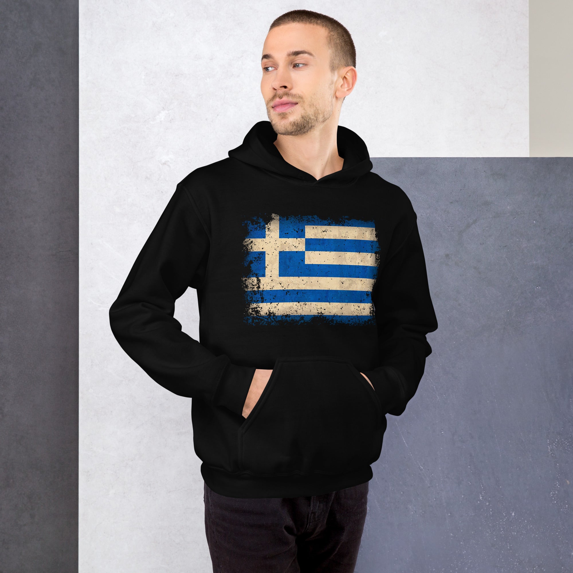 Infinite Variations - Greek Distressed - Unisex Hoodie