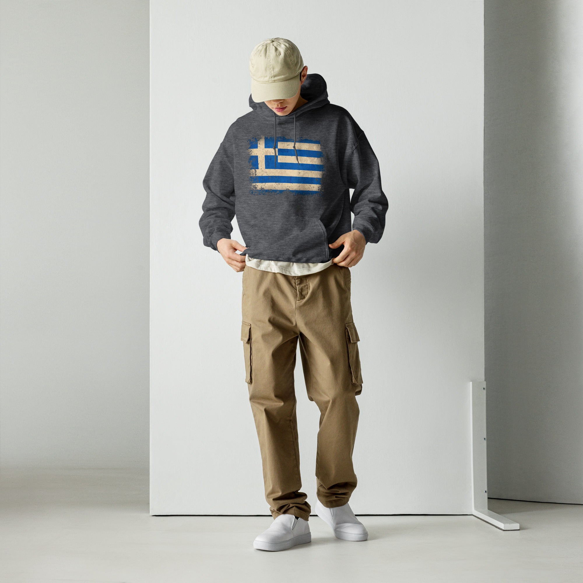Infinite Variations - Greek Distressed - Unisex Hoodie