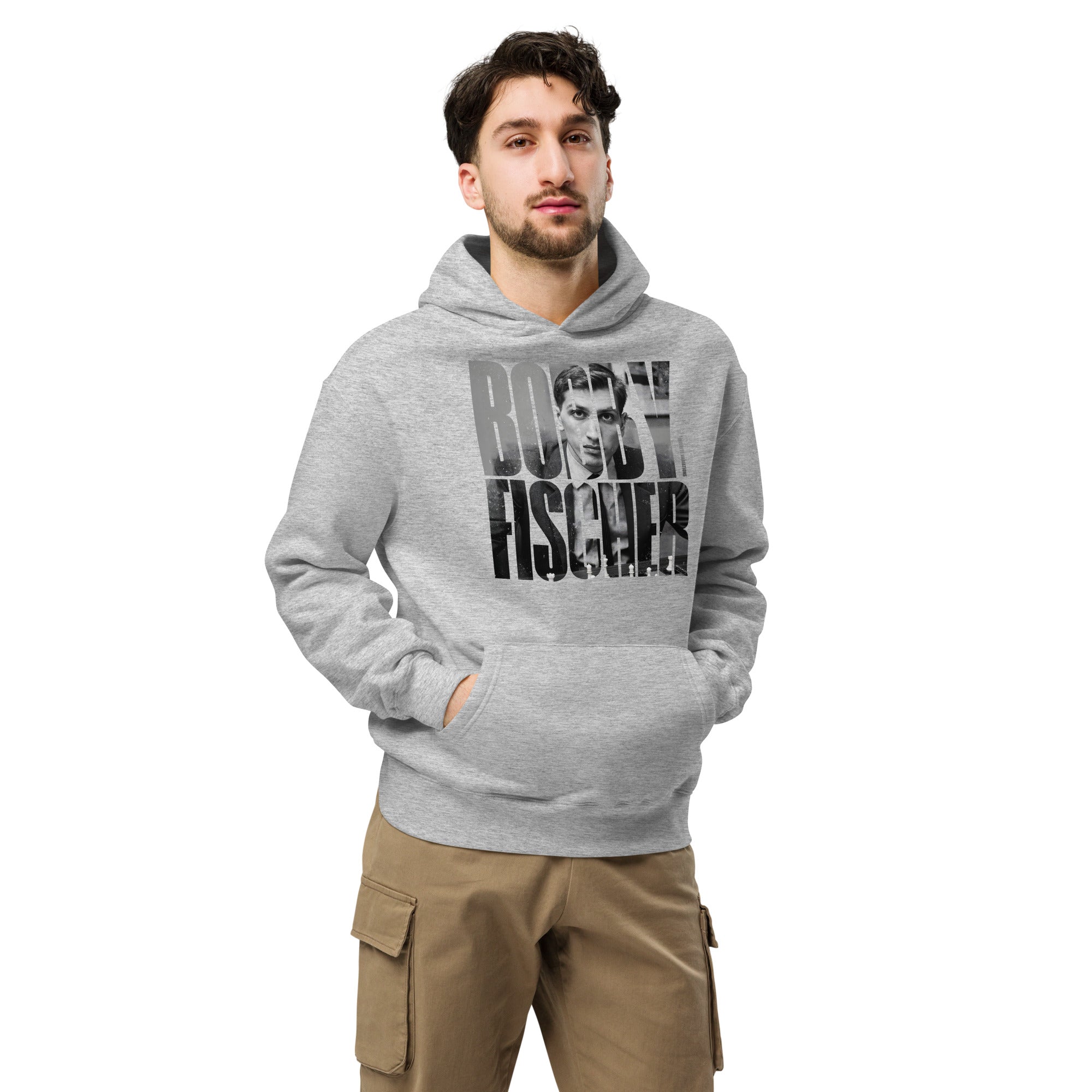Bobby Fischer Outline - Premium Unisex oversized hoodie