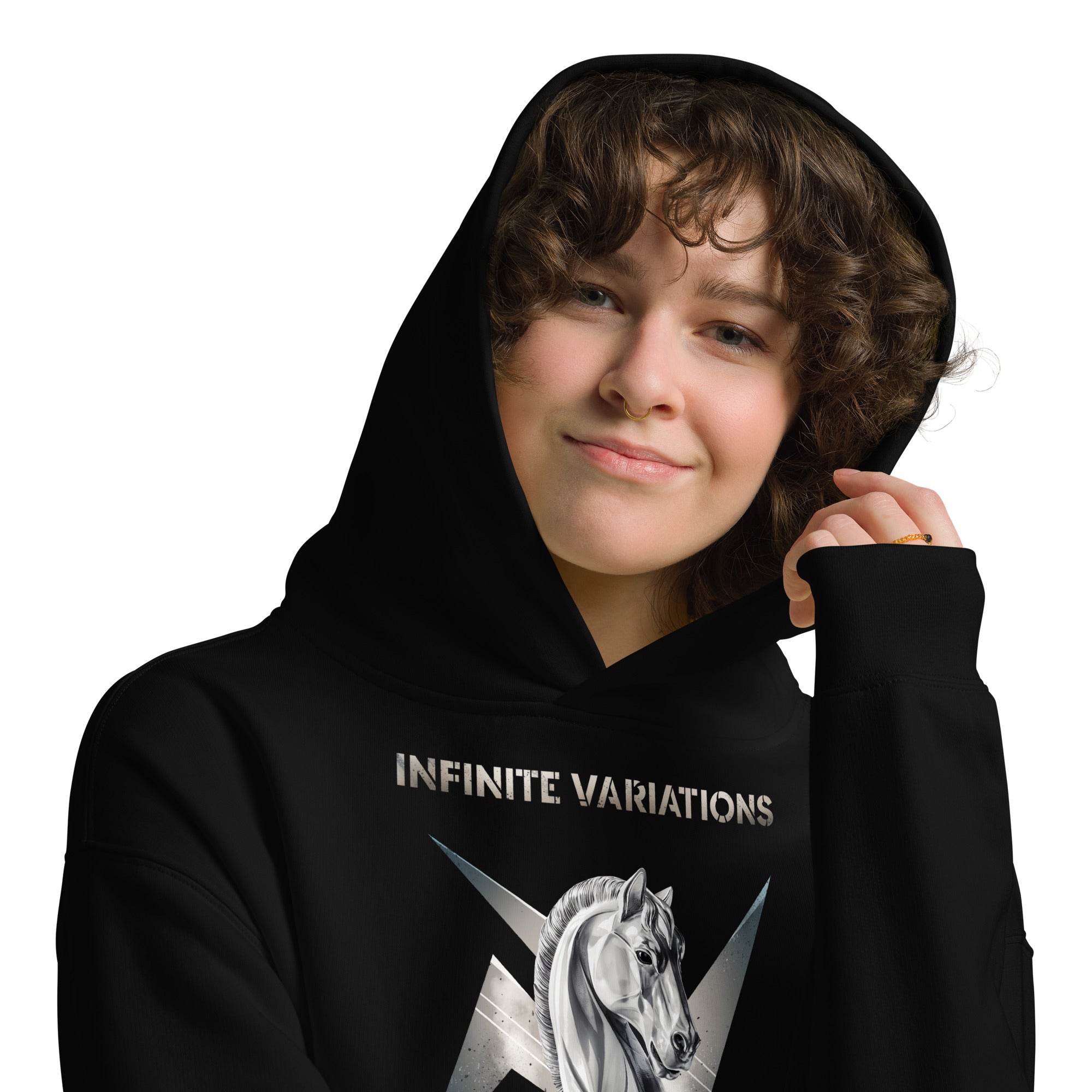 Knight of War - White - Unisex oversized hoodie