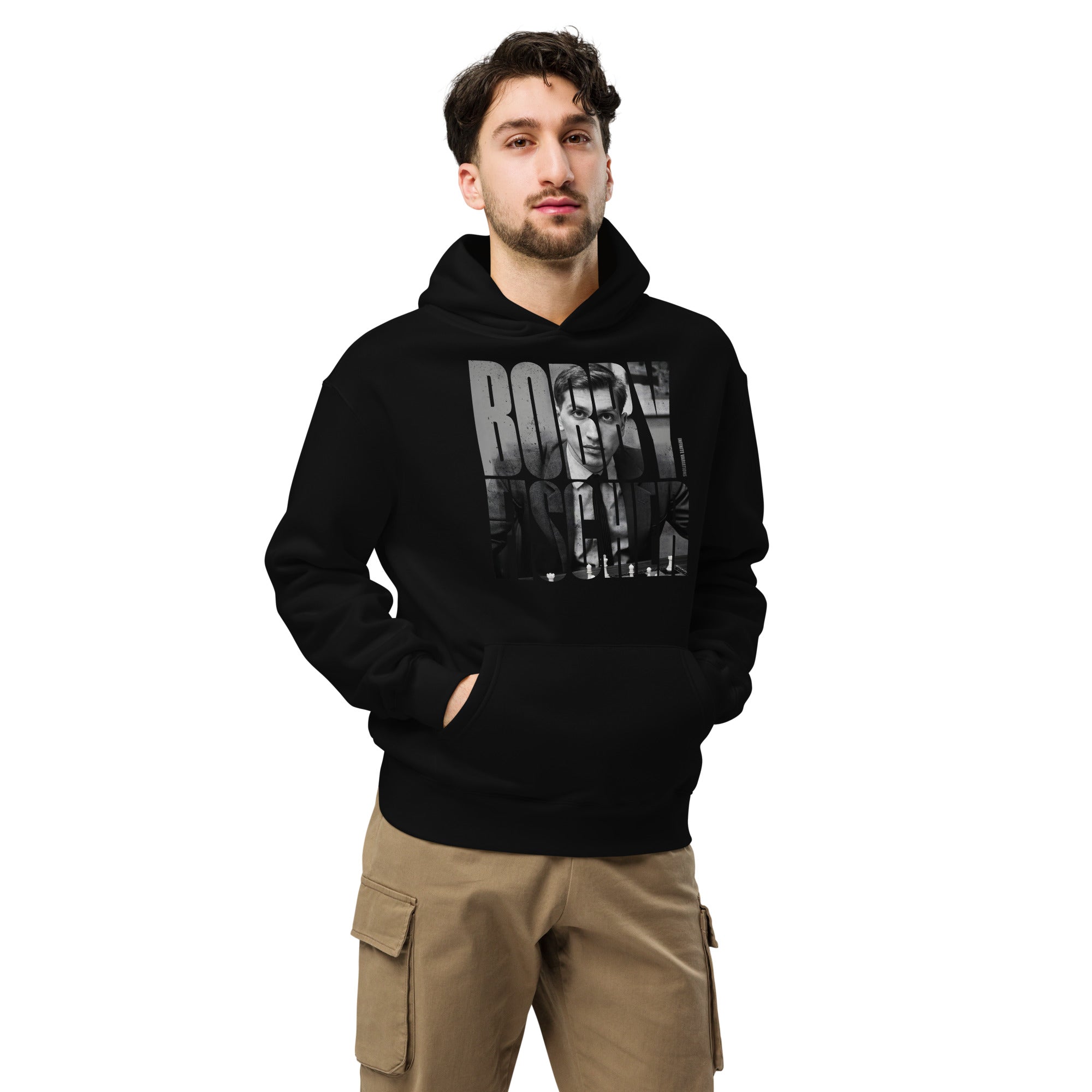 Bobby Fischer Outline - Premium Unisex oversized hoodie