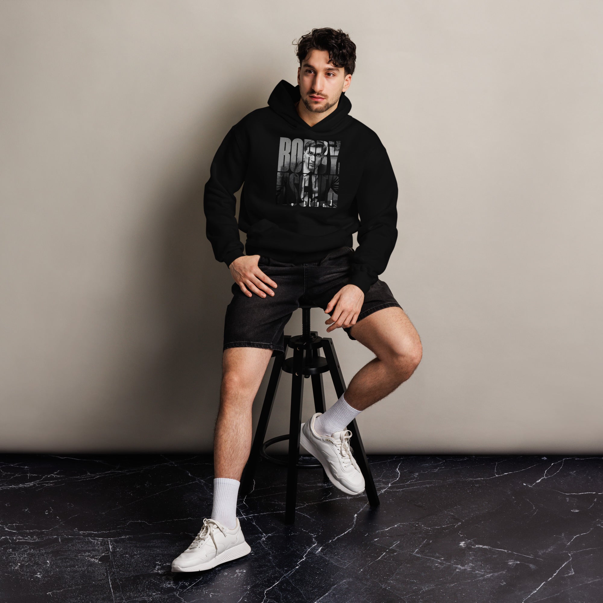 Bobby Fischer Outline - Premium Unisex oversized hoodie