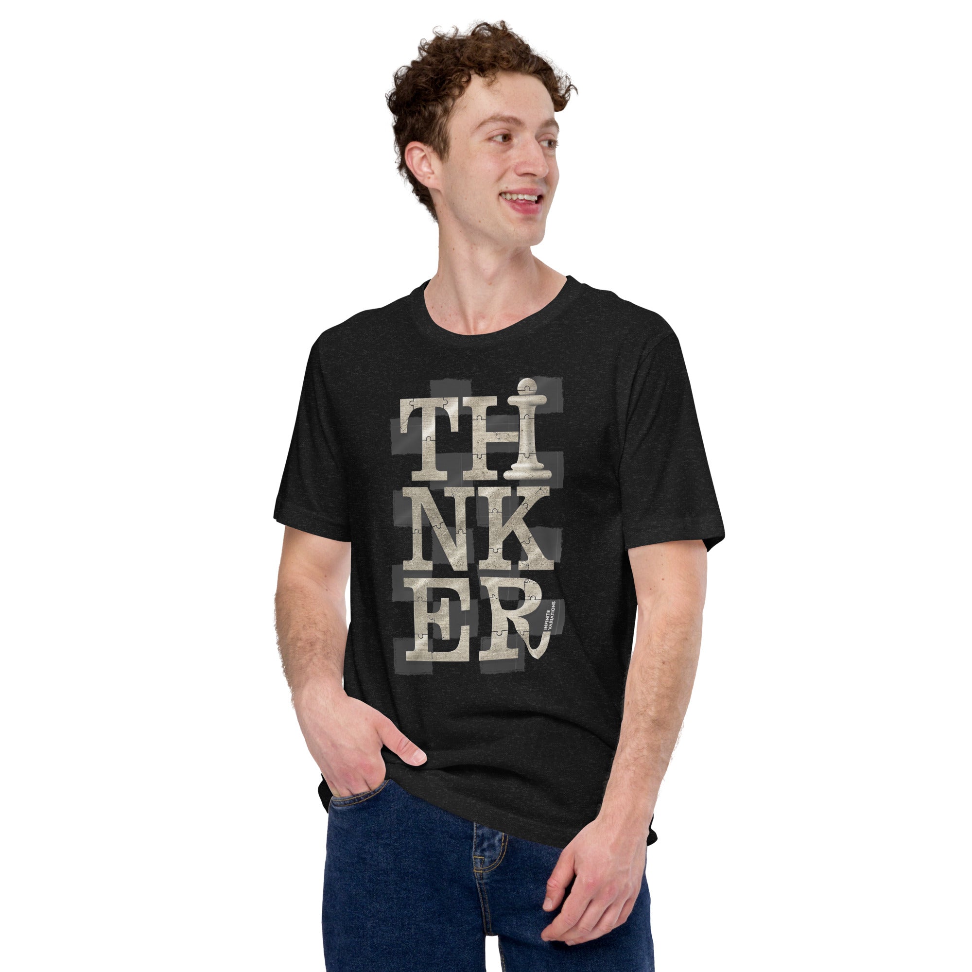 Thinker Chess - Tan - Unisex t-shirt