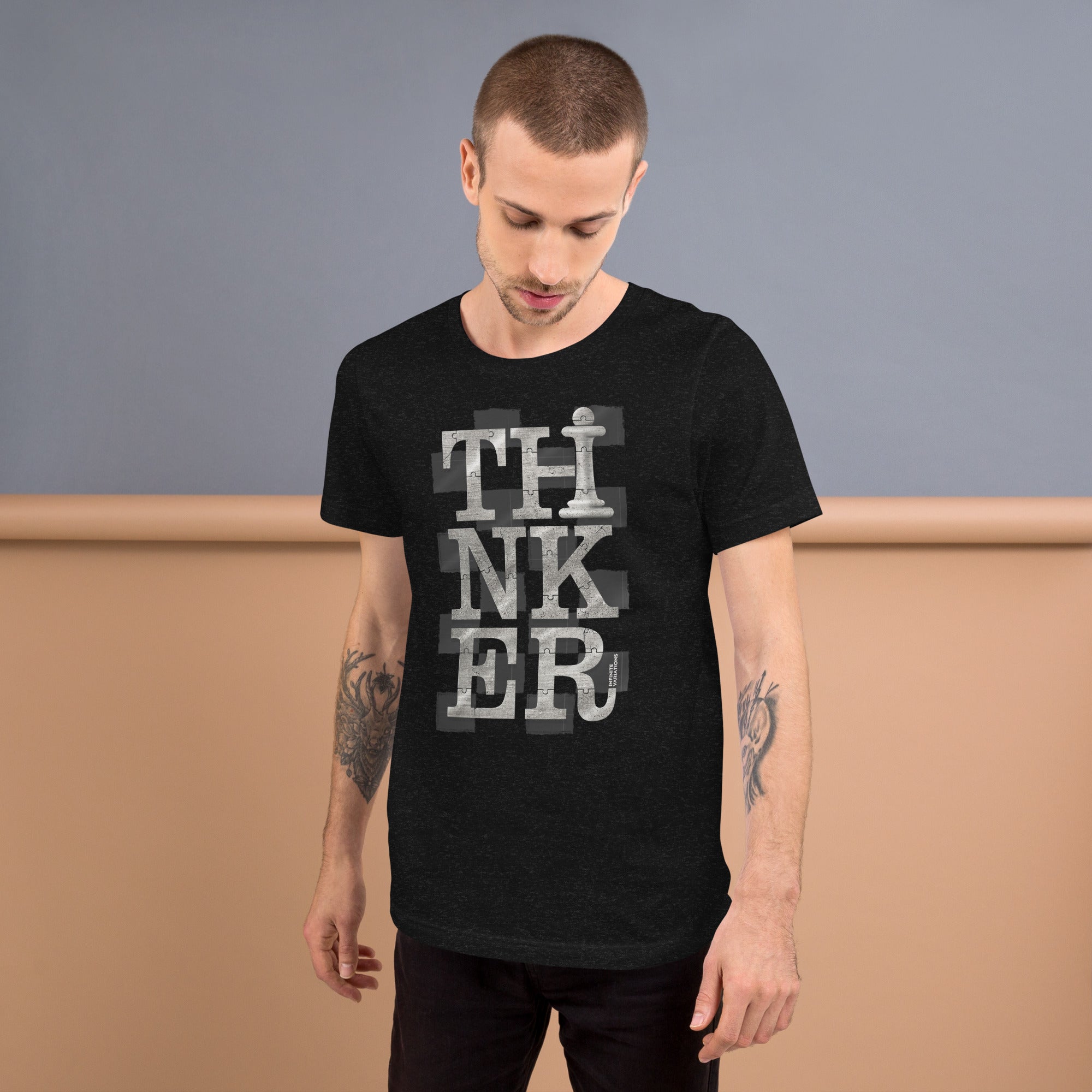 Thinker Chess - Platinum - Unisex t-shirt