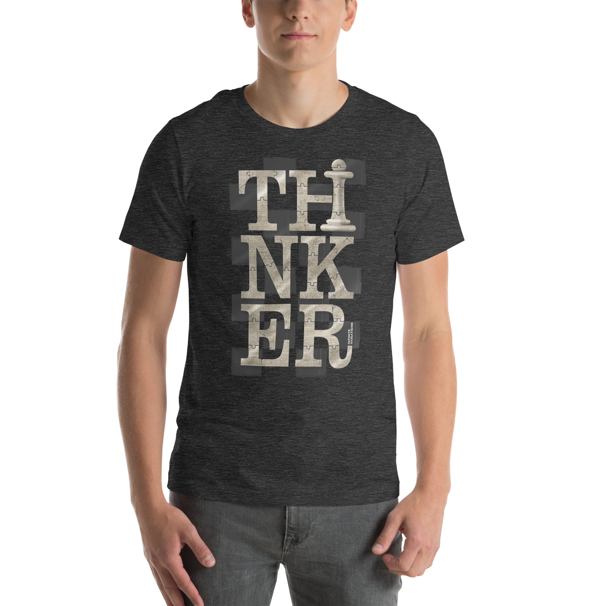 Thinker Chess - Tan - Unisex t-shirt