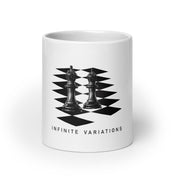 Bishop Pair on White glossy mug