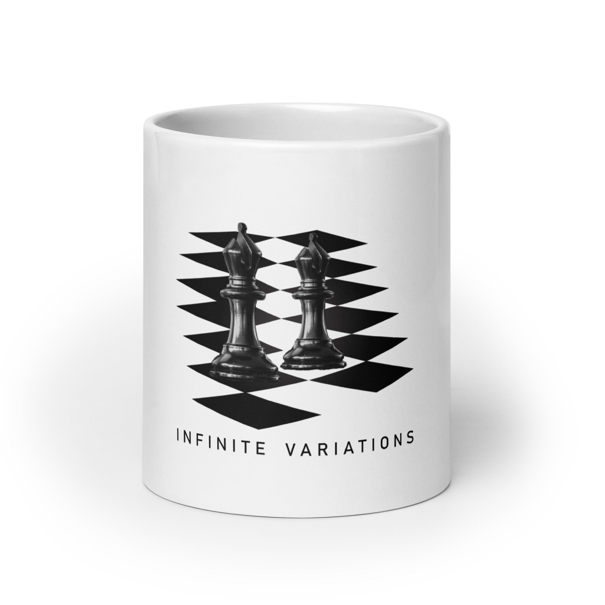 Bishop Pair on White glossy mug